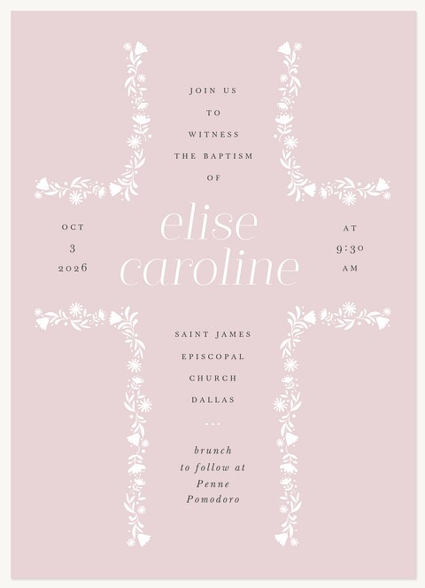 Sacred Garden Baptisms & Christening Invitations