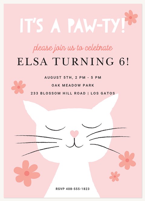 Paw-ty Kids Birthday Invitations