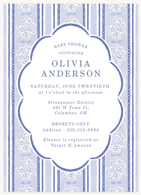 Chinoiserie Frame Baby Shower Invites