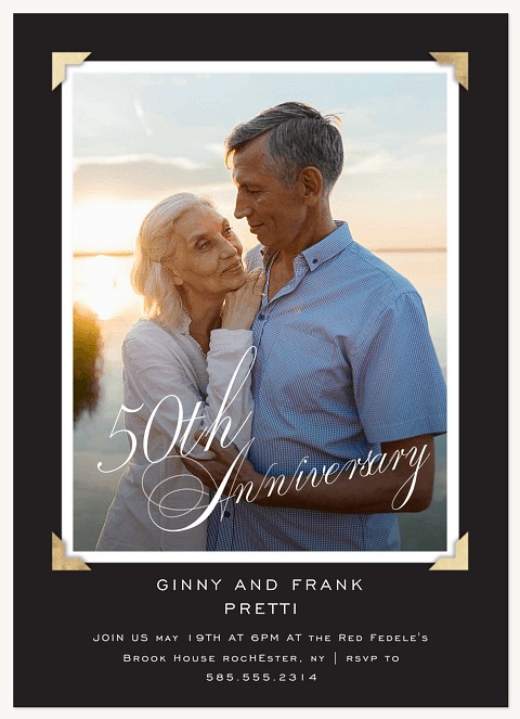 Timeless Milestone Wedding Anniversary Invitations