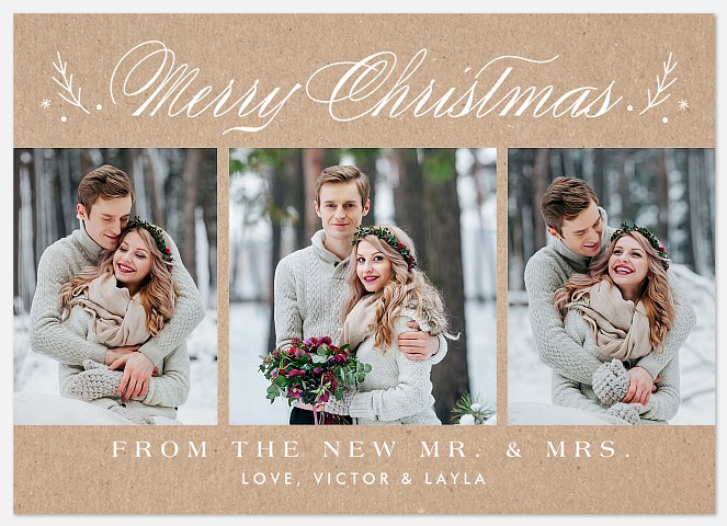 Married Trio Holiday Photo Cards