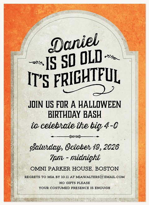 Frightful Halloween Party Invitations