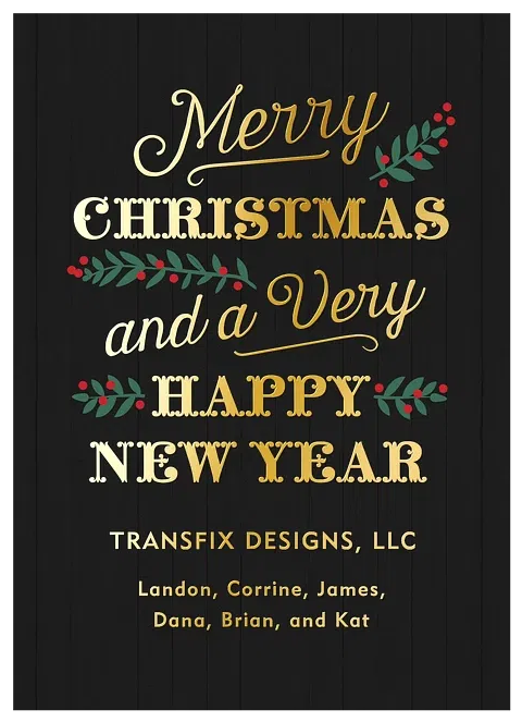 Vintage Stack Business Holiday Cards