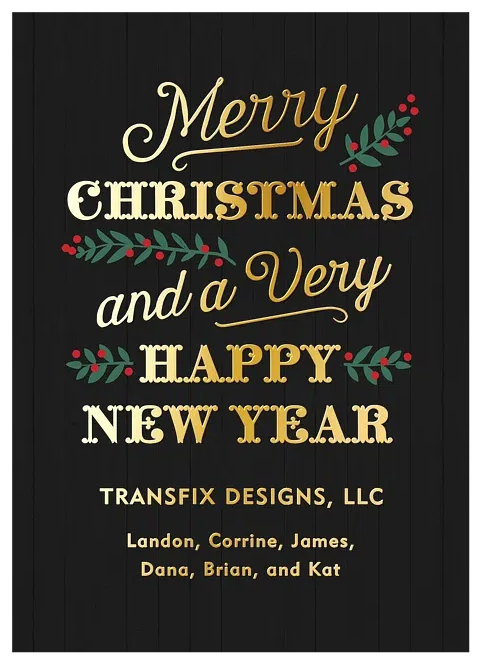 Vintage Stack Business Holiday Cards