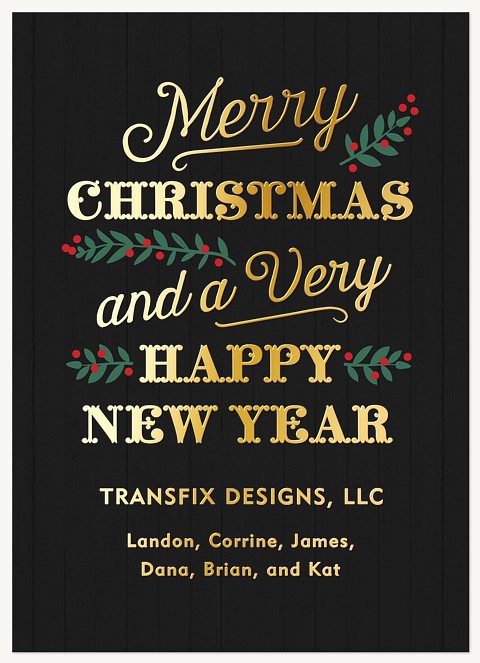 Vintage Stack Business Holiday Cards