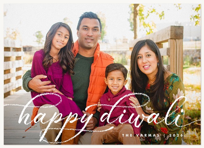 Handdrawn Diwali Diwali Holiday Cards