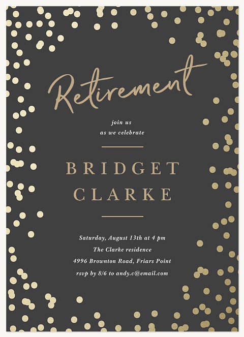 Golden Occasion Party Invitations