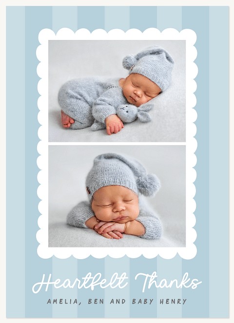Scallop Border Thank You Cards 