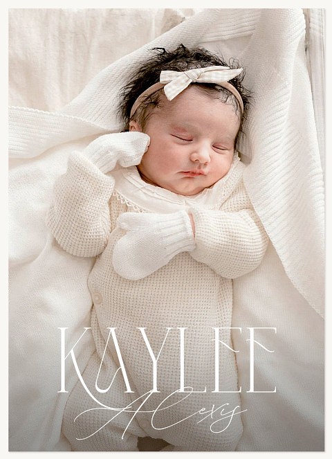 Modern Baby Name Thank You Cards 