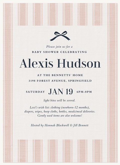 Sweetly Tied Baby Shower Invites