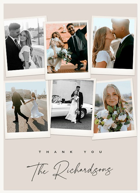 Six Polaroids Thank You Cards 