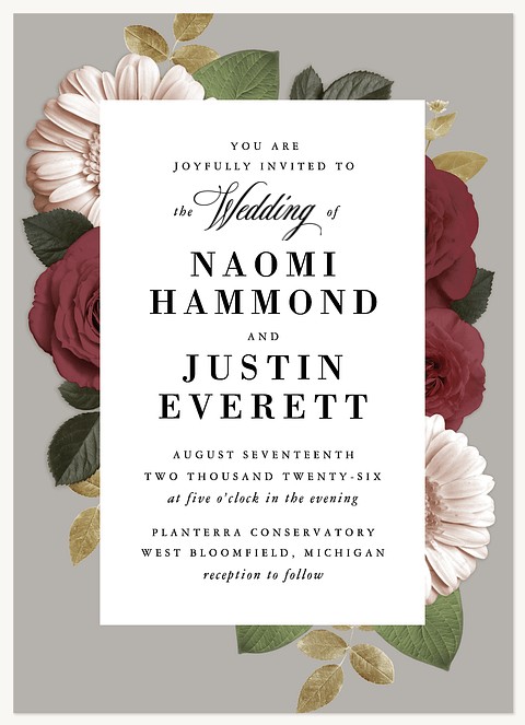 Classic Garden Wedding Invitations