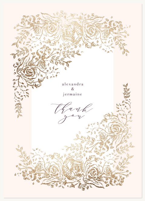 Corner Blooms Wedding Thank You Cards