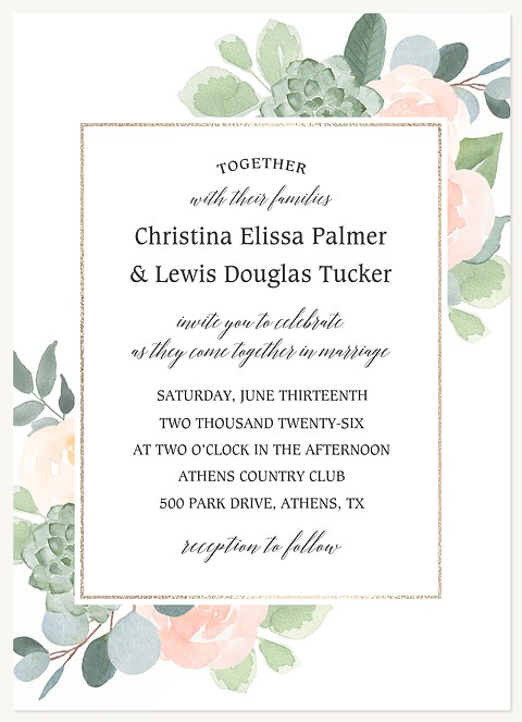Framed Flora Wedding Invitations
