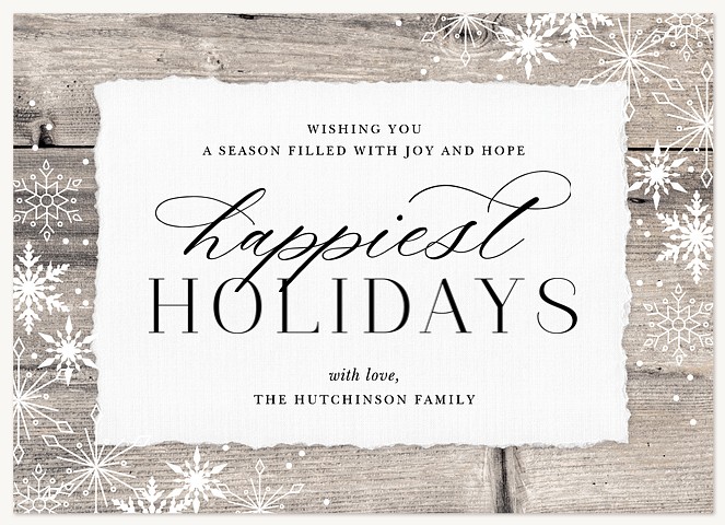 Winter Wood Photo Holiday Cards