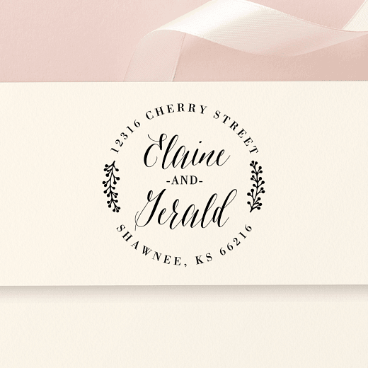 Script and Berries | Custom Rubber Stamps