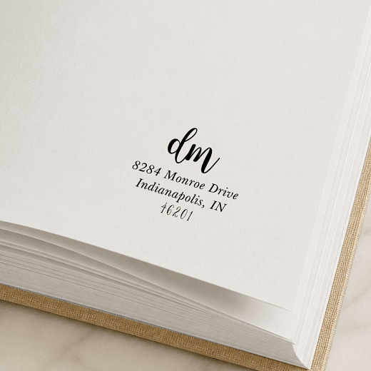 Calligraphic Initials | Custom Rubber Stamps