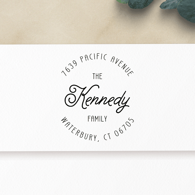 Swirled Script | Custom Rubber Stamps
