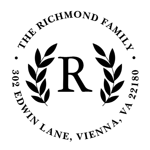 Classic Laurels | Custom Rubber Stamps
