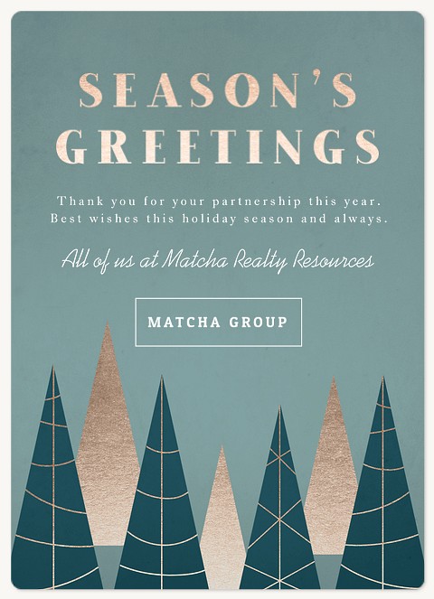 Modernist Pines Holiday & Christmas Magnet Cards