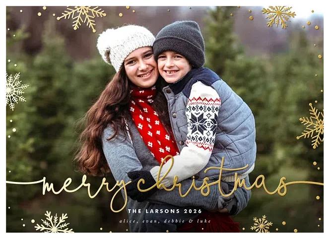 Frosted Frame Christmas Cards
