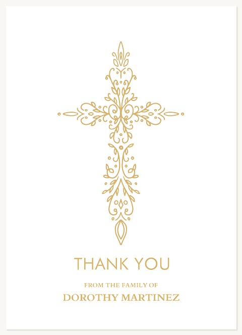 Filigree Cross Memorial & Sympathy Cards