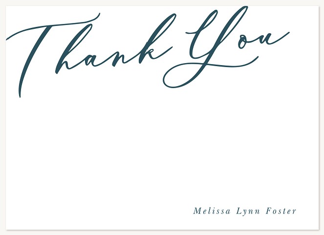Fanciful Script Graduation Thank You Cards