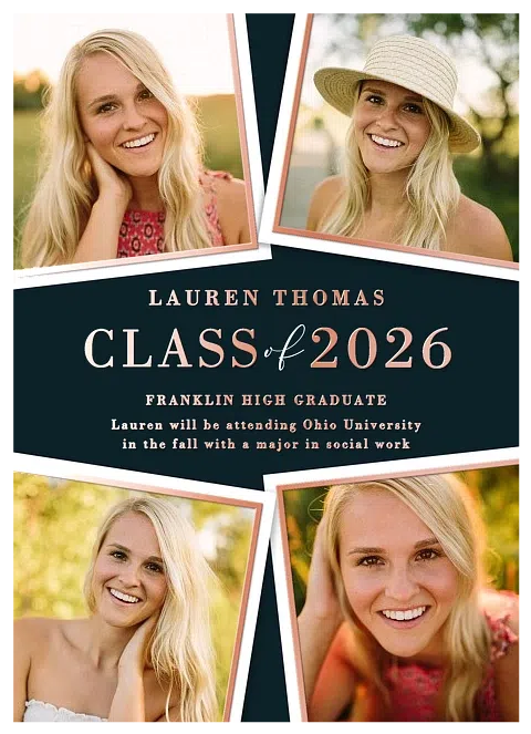Class Collage Graduation Announcements