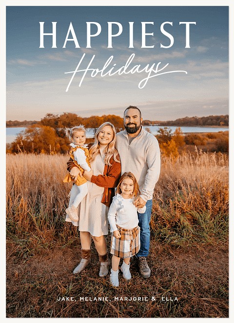 Classic Statement Personalized Holiday Cards