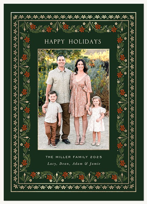 Evergreen Folk Personalized Holiday Cards