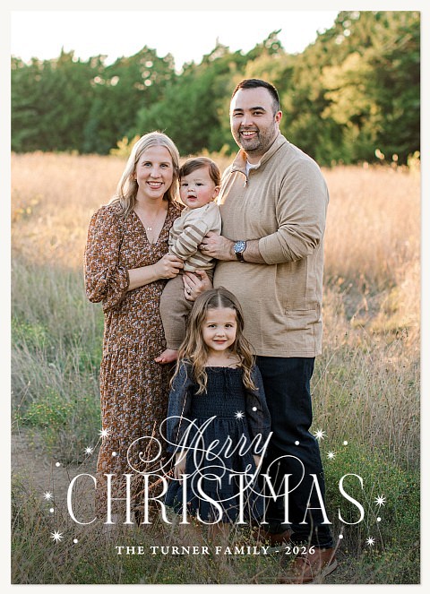 Sparkling Joy Personalized Holiday Cards