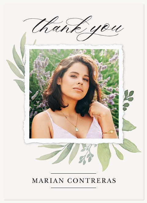 Garden Collage Graduation Thank You Cards