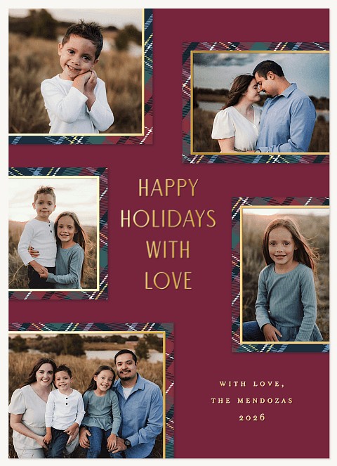 Tartan Frames Personalized Holiday Cards