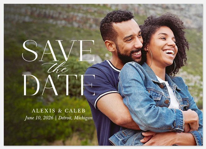 Classical Serif Save the Date Photo Cards