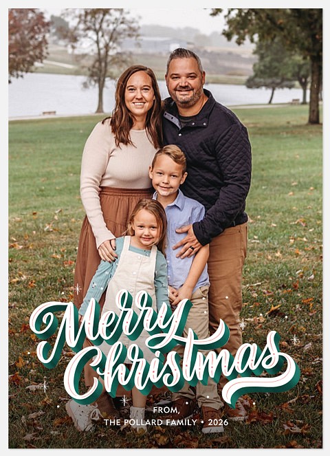 Retro Flair Holiday Photo Cards