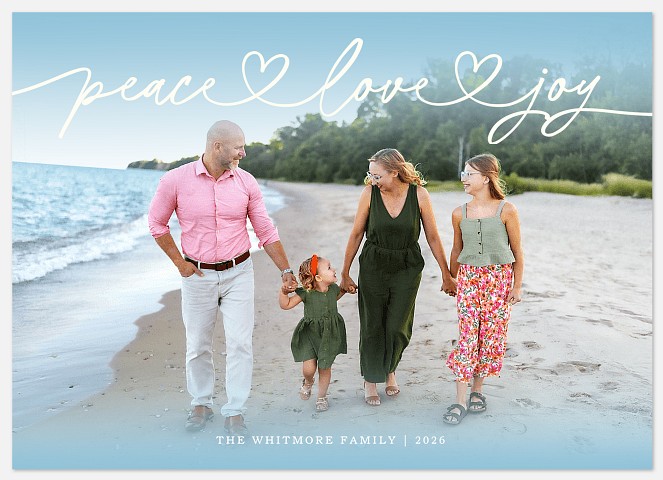 Heartfelt Words Holiday Photo Cards