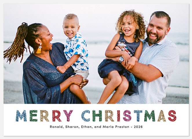 Sparkle & Shimmer Holiday Photo Cards