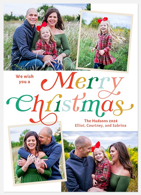 Colorful Snaps Holiday Photo Cards