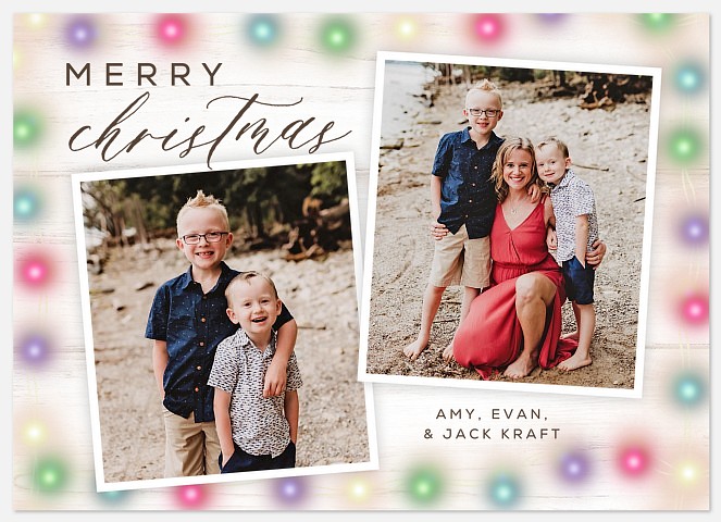 Bright Lights Aglow Holiday Photo Cards