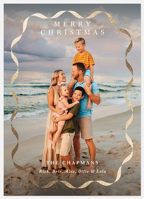 Floating Ribbon Holiday Photo Cards