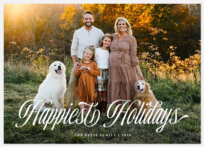 Classic Flourish Holiday Photo Cards