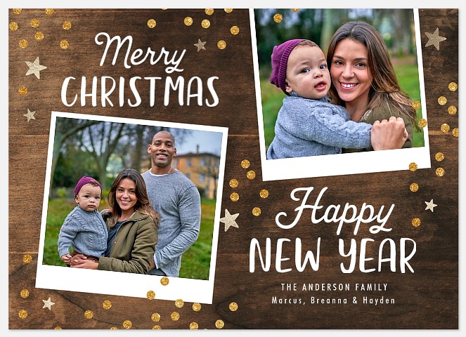Cheerful Duo Holiday Photo Cards
