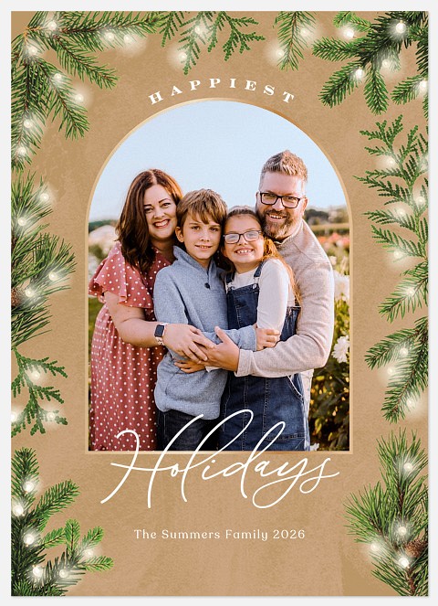 Pine Archway Holiday Photo Cards