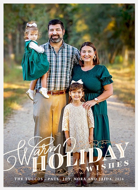 Delicate Vines Holiday Photo Cards