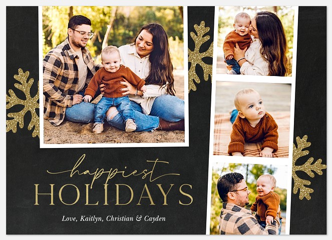 Snowflake Filmstrip Holiday Photo Cards