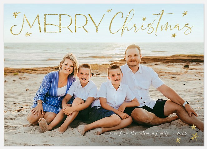 Sparkling Sentiment Holiday Photo Cards