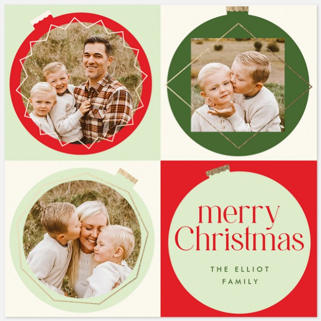 Jolly Ornaments Holiday Photo Cards