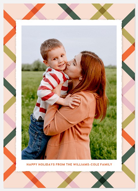 Crafty Crosshatch Holiday Photo Cards