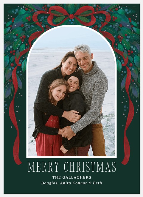Ribbon Arch Holiday Photo Cards
