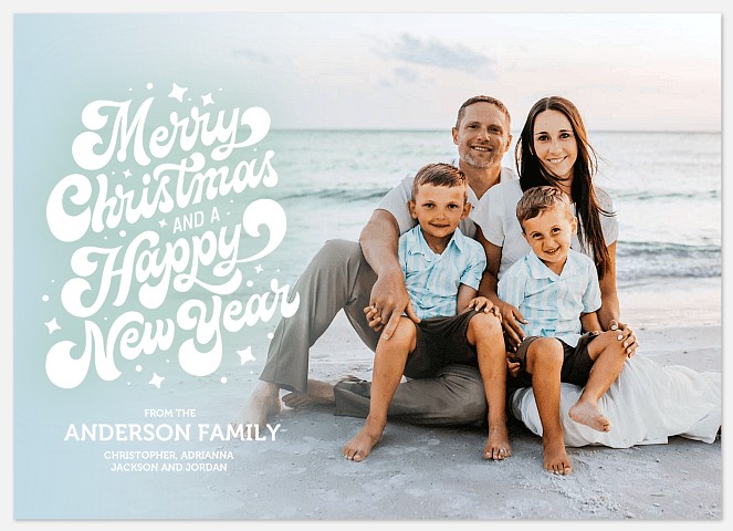Groovy Holiday Holiday Photo Cards